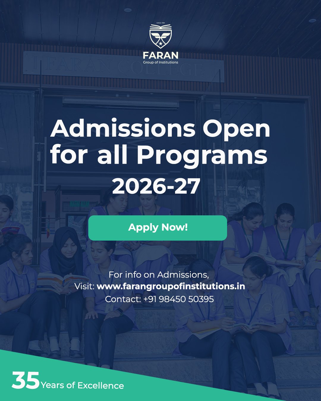 Admissions Open Faran 2026 Popup Image